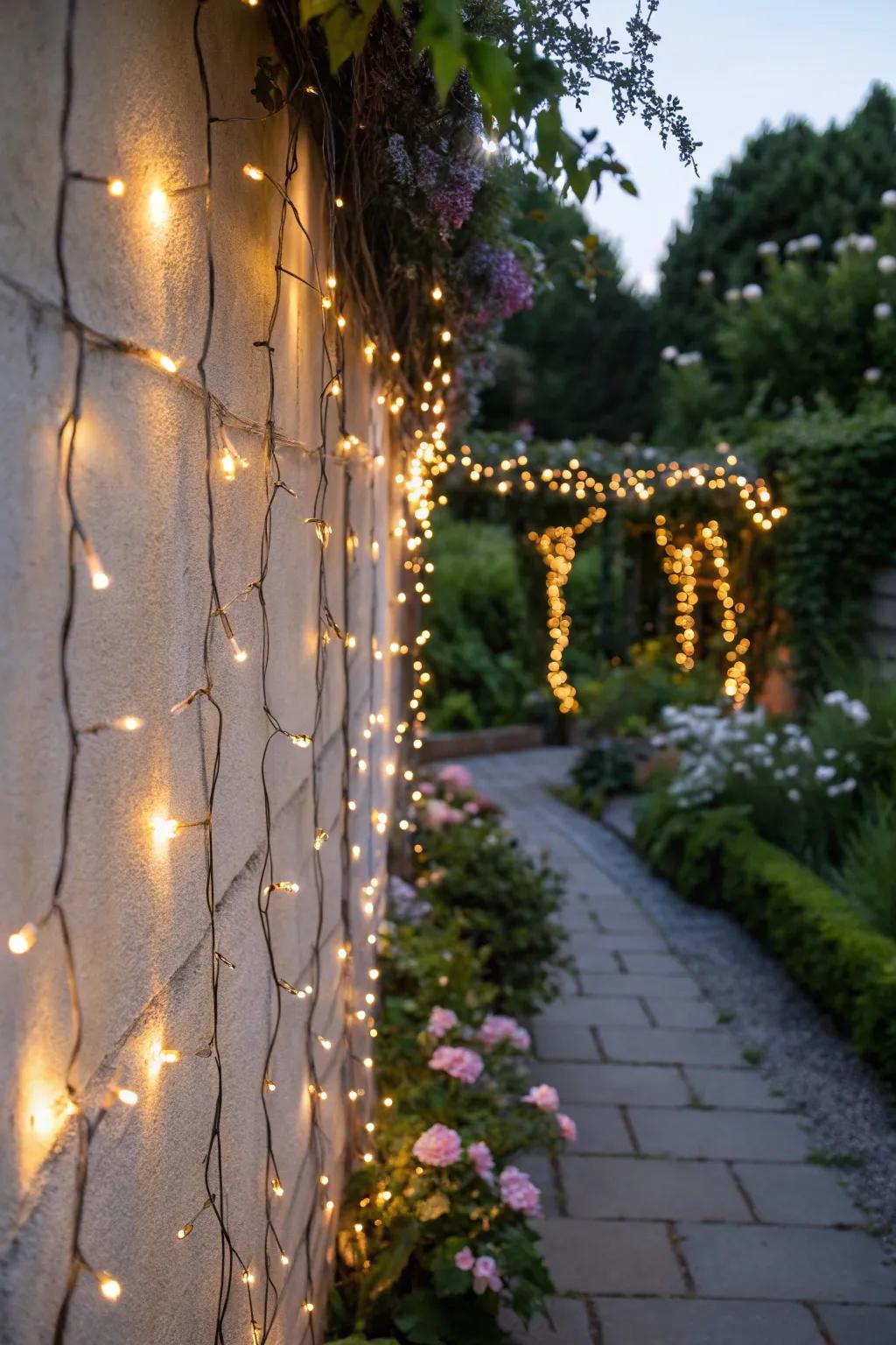 String illumination injects a whimsical and enchanting ambiance.