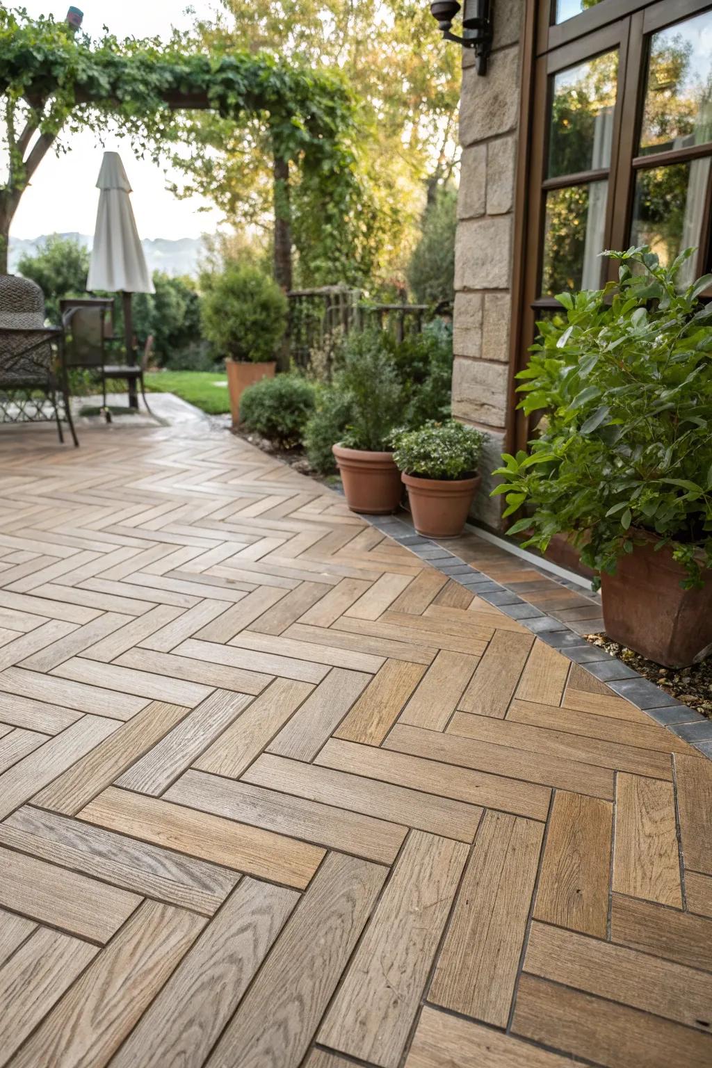 Acquire the warmth of wood with durable wood-effect tiles.