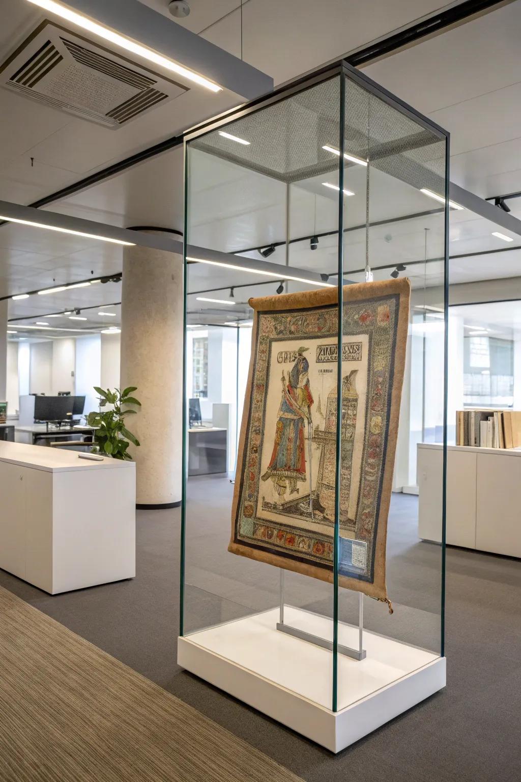 Frameless weightless glass for a sleek, modern display.