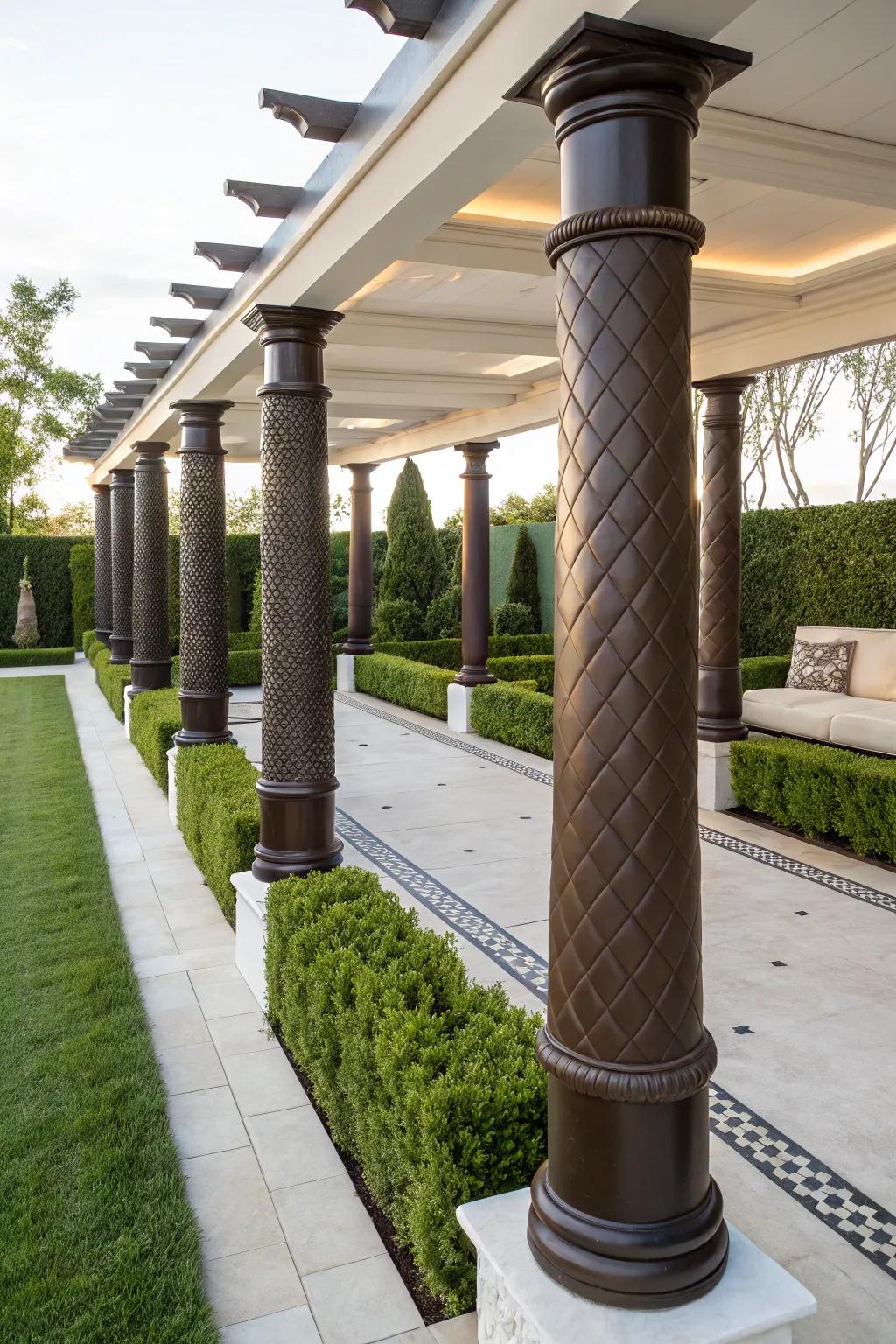 Synthetic hide finish imparts unexpected sophistication.