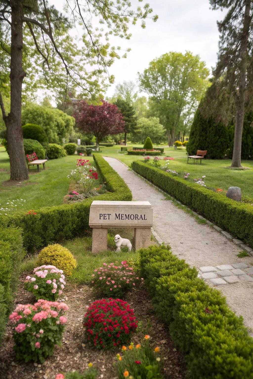 A pet memorial nook is a thoughtful tribute to beloved pets.