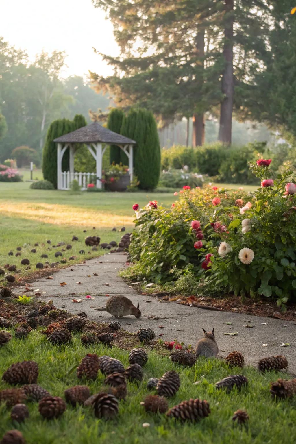 Pinecones provide inviting shelters for garden wildlife.