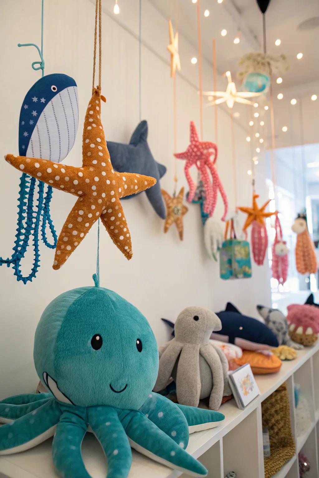 Convey the ocean to life with charming sea creatures.