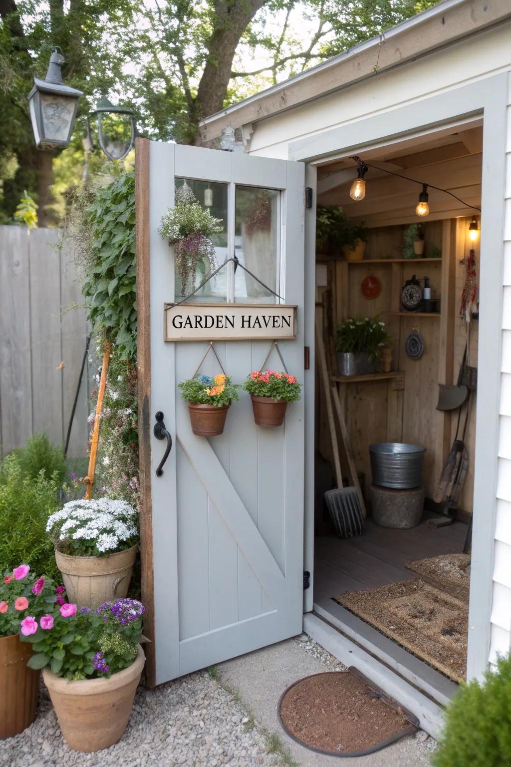 A potting shed presenting a personalized sensation.