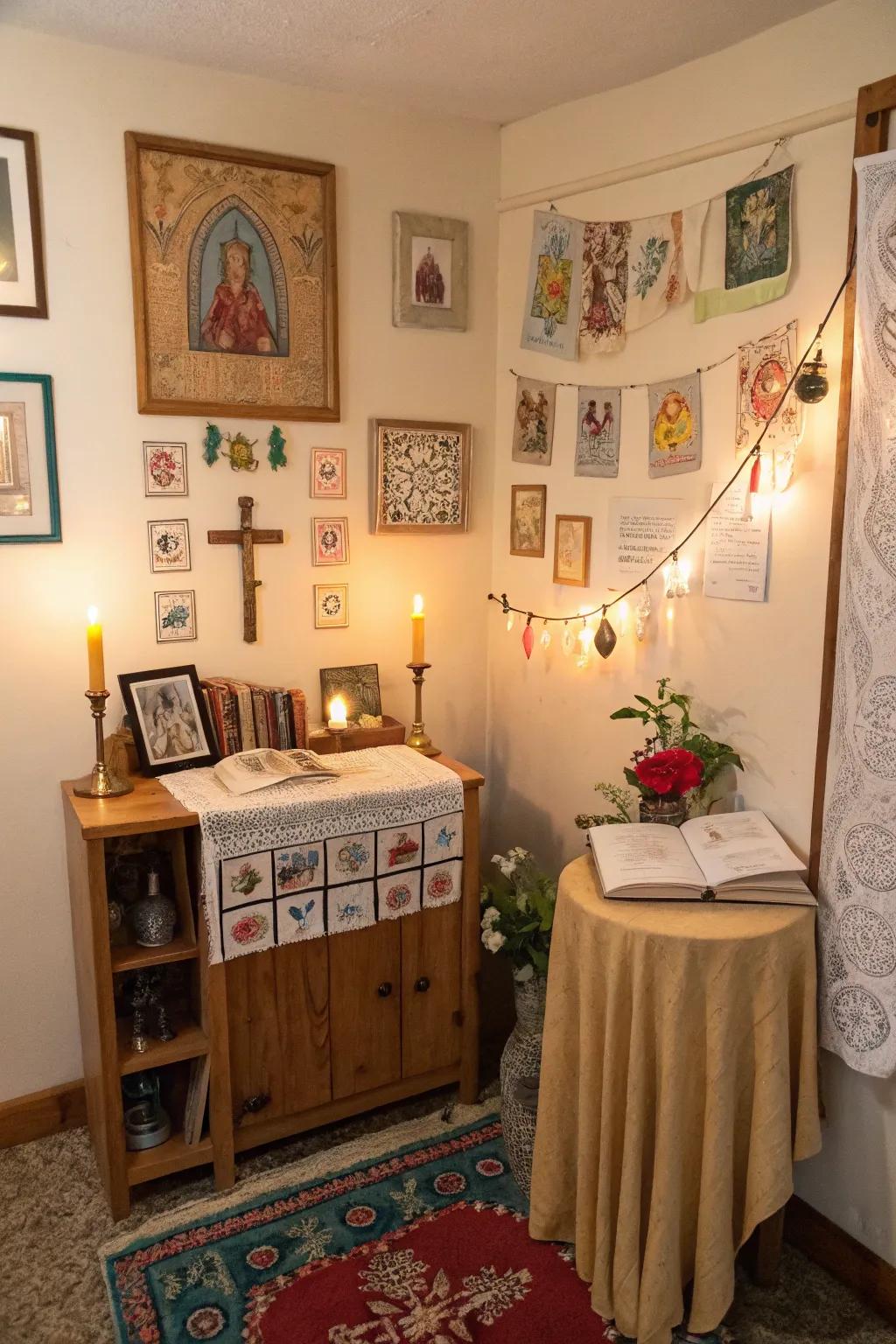 Infuse your prayer space with your own artistic expression.
