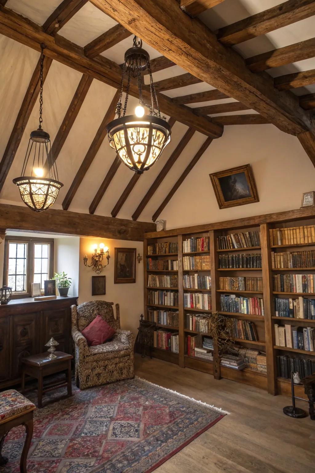 Infuse classic appeal with antique lighting.