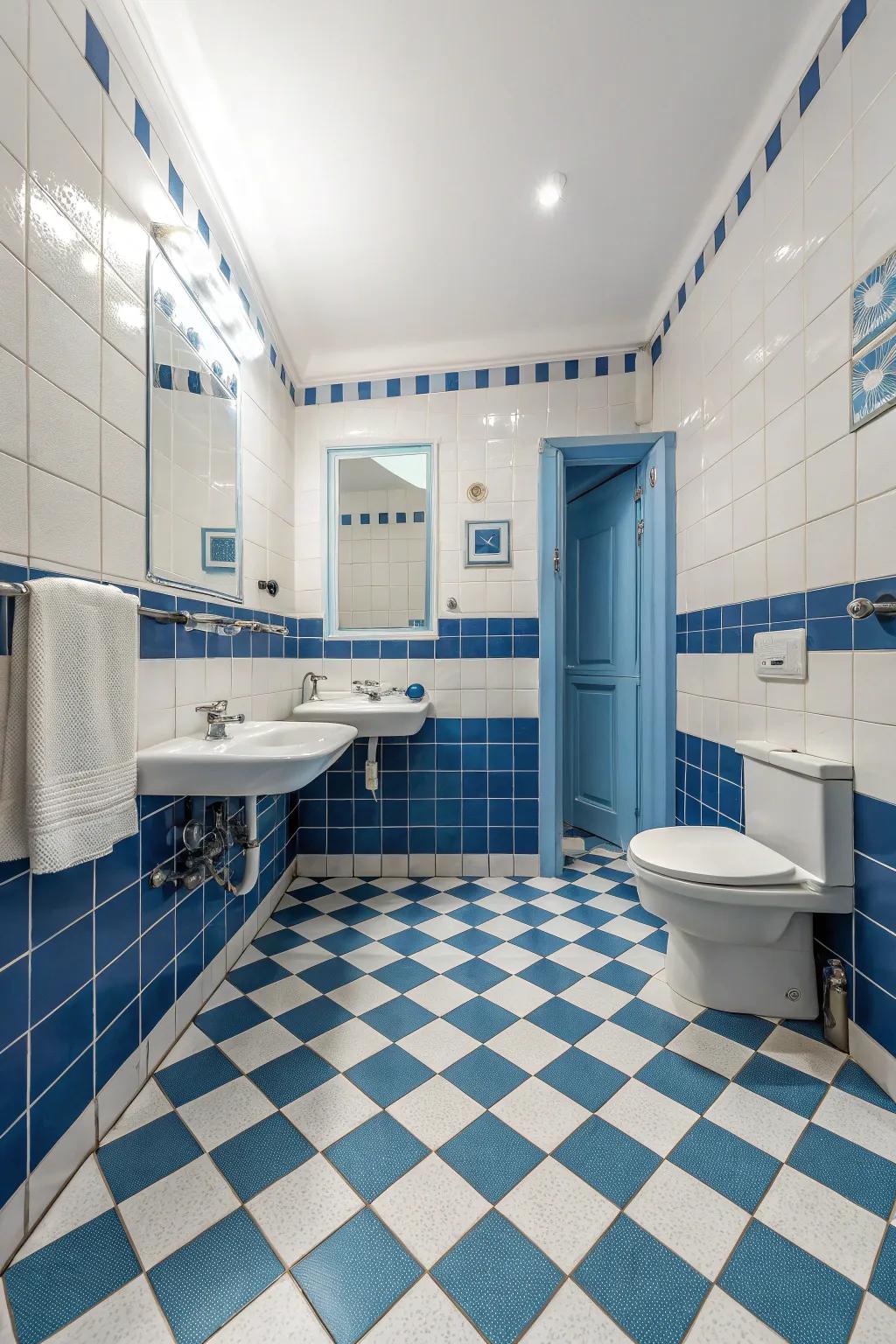 Distinctive floor designs enriching visual interest.