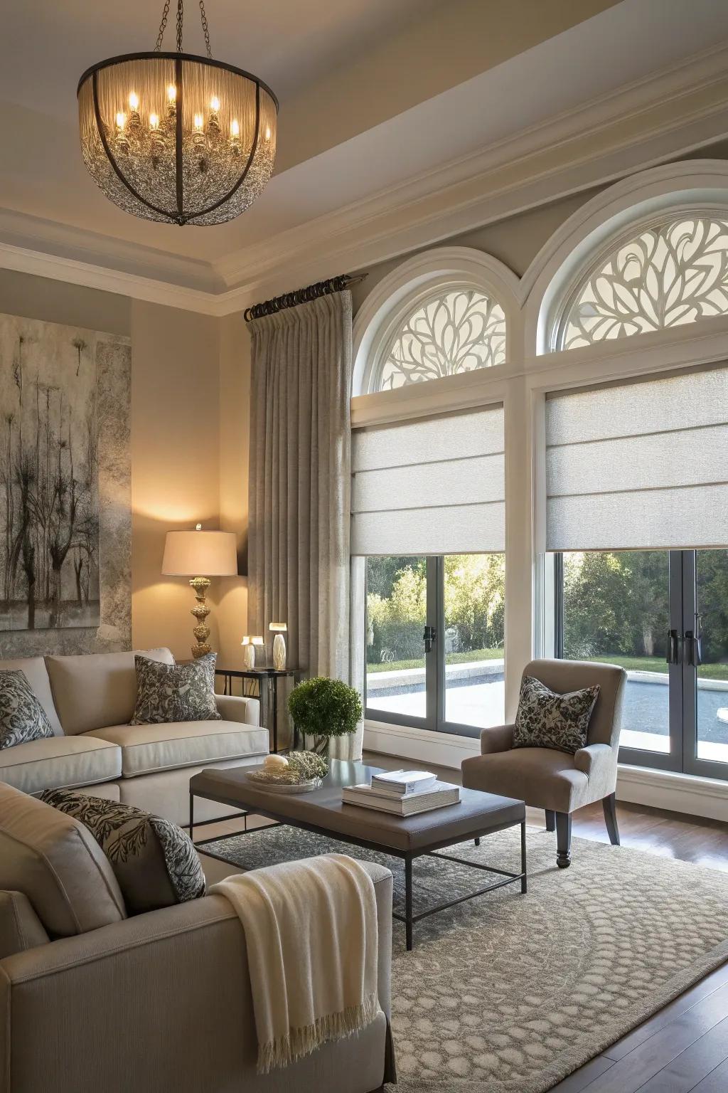 The reverse roll creates a flowing, elegant effect.