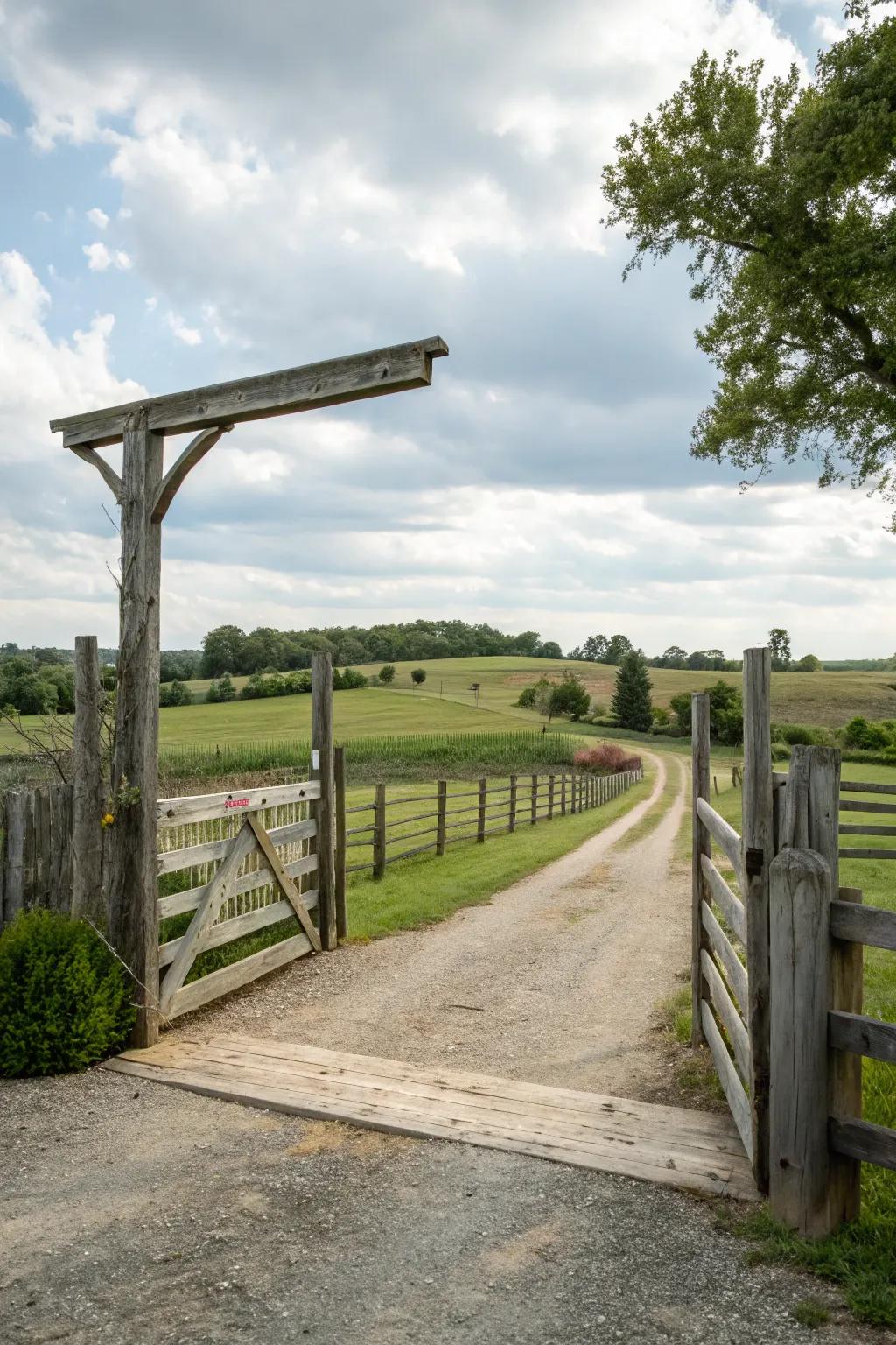 A cohesive spectacle with a gate and harmonizing prolonged enclosure.