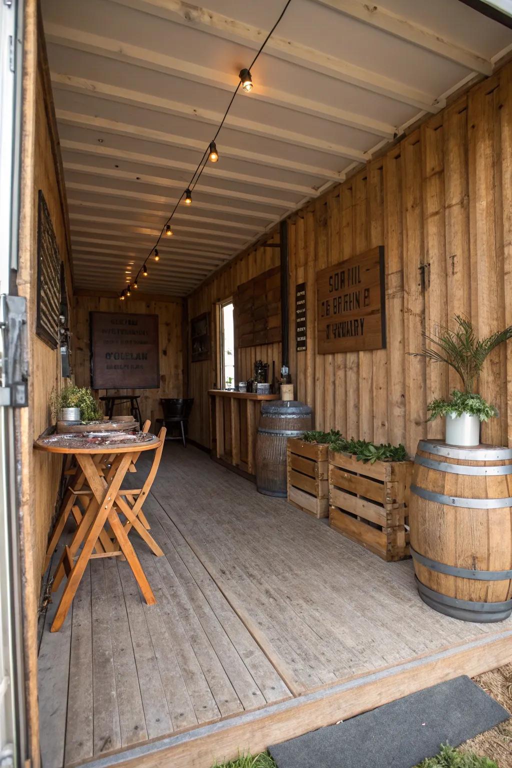 A down-to-earth retreat projecting warmth and character.