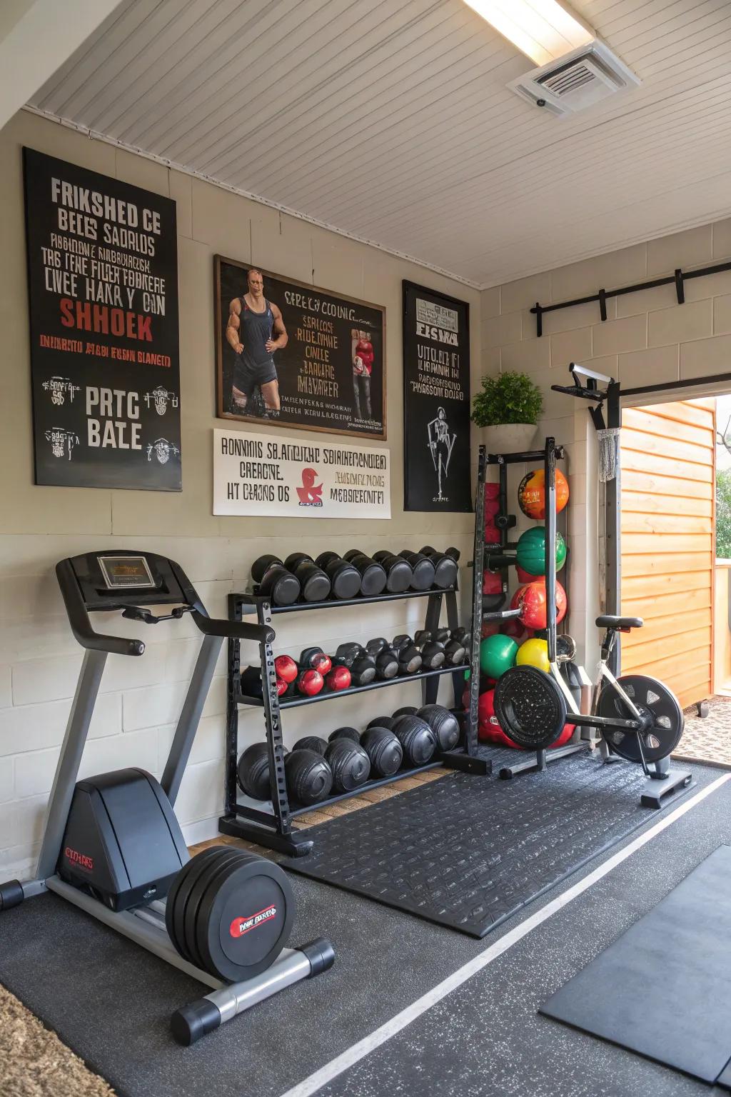 A fitness corner makes a balanced lifestyle easier than ever.