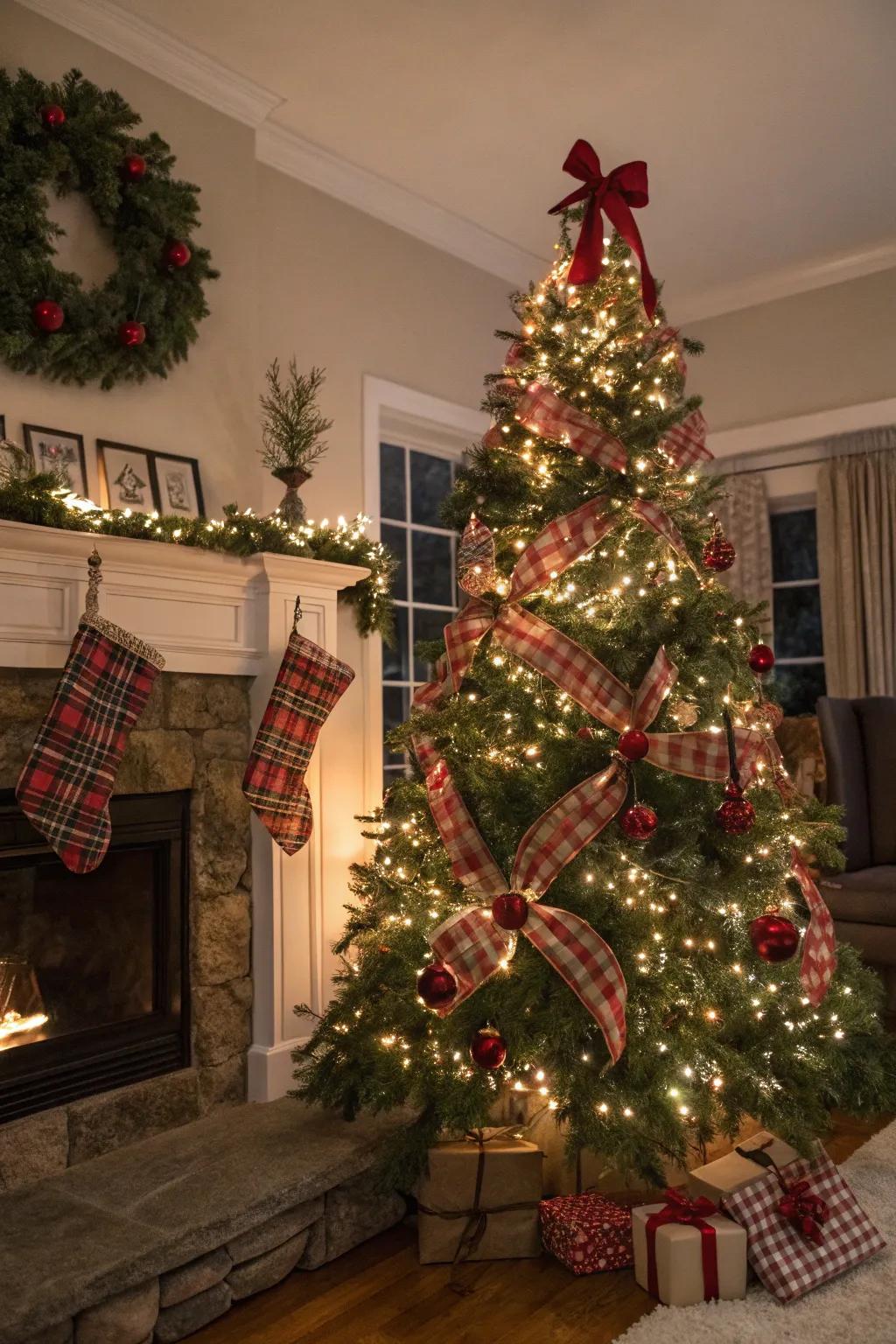 Snug tradition with checked highlights.