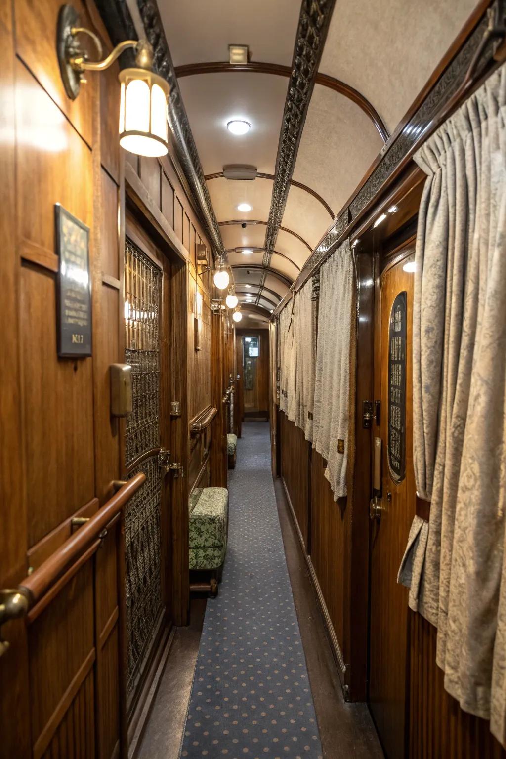 Texture adds depth and dimension to small halls.