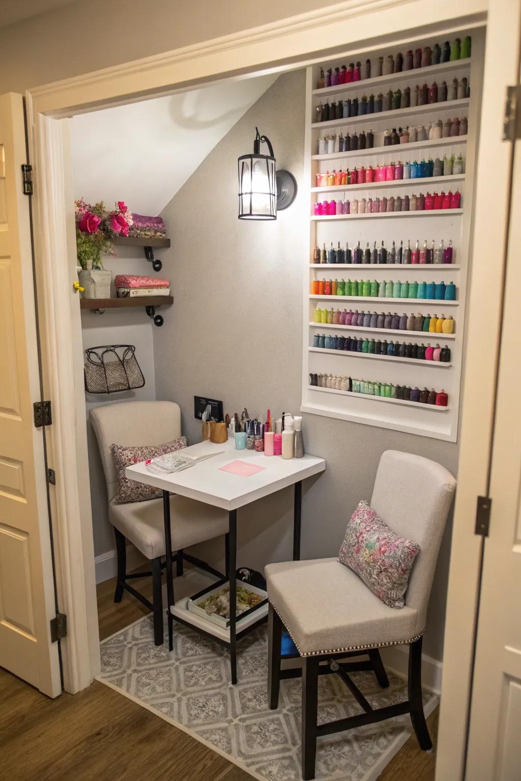 Imaginative use of nooks maximizes every inch.