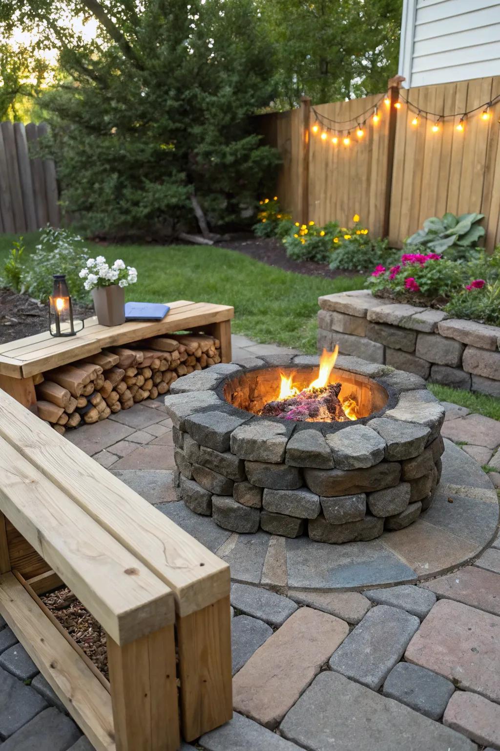DIY fire pits contribute a personal element to your patio.