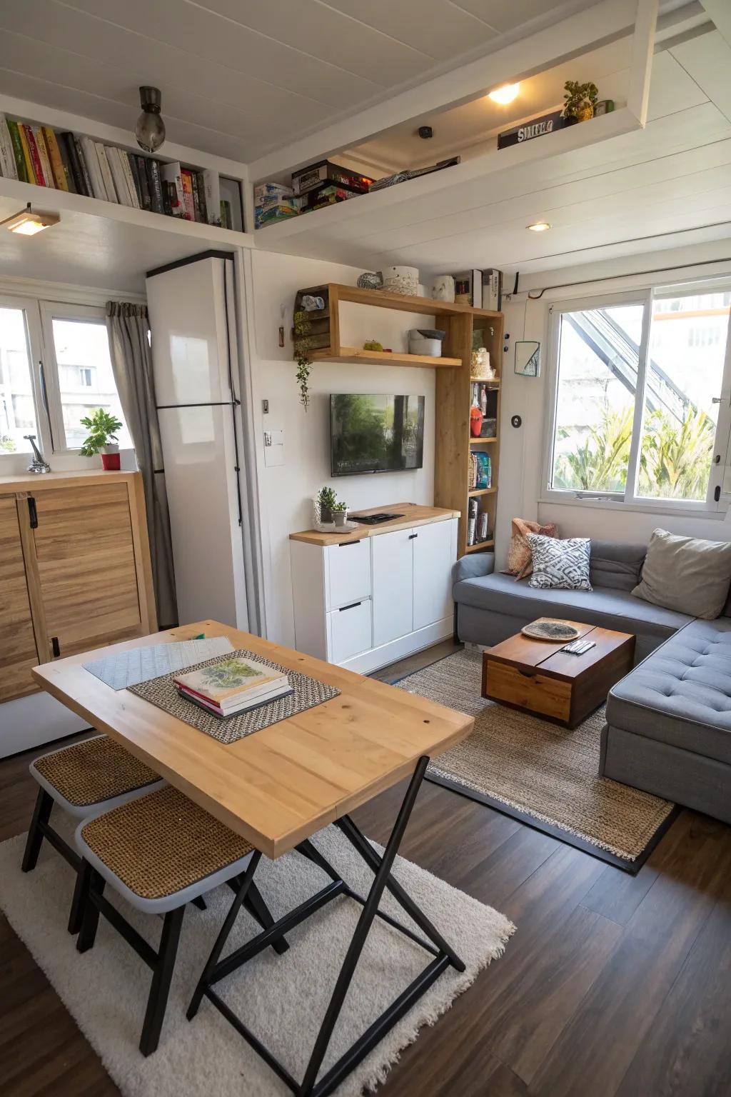 Furniture that can be converted adapts to your needs without any effort.