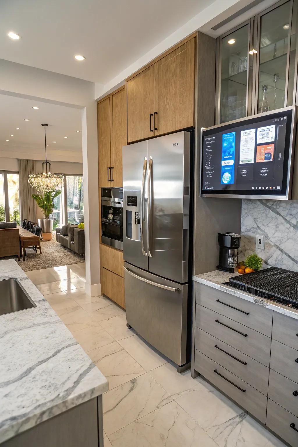 Revolutionize your kitchen experience with a smart refrigerator that keeps you organized and inspired.