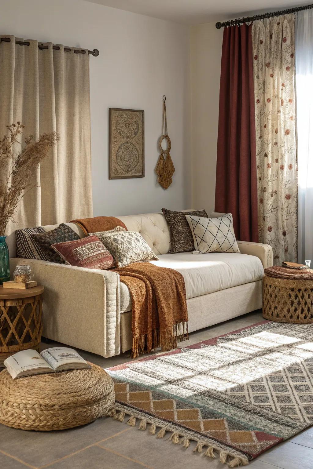 Layered textures infuse your room with depth and richness.