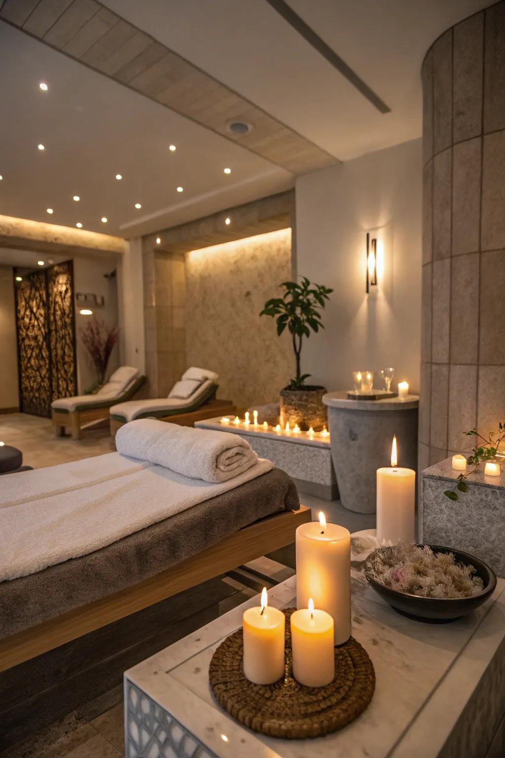 Make the ideal mood using dim lighting.