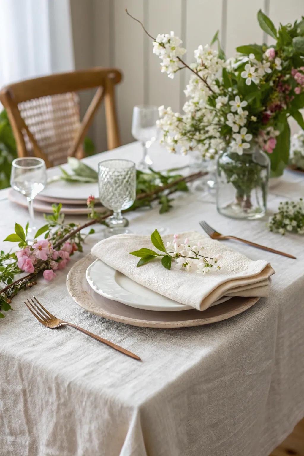 Airy fabrics fashion an airy and rejuvenated atmosphere.