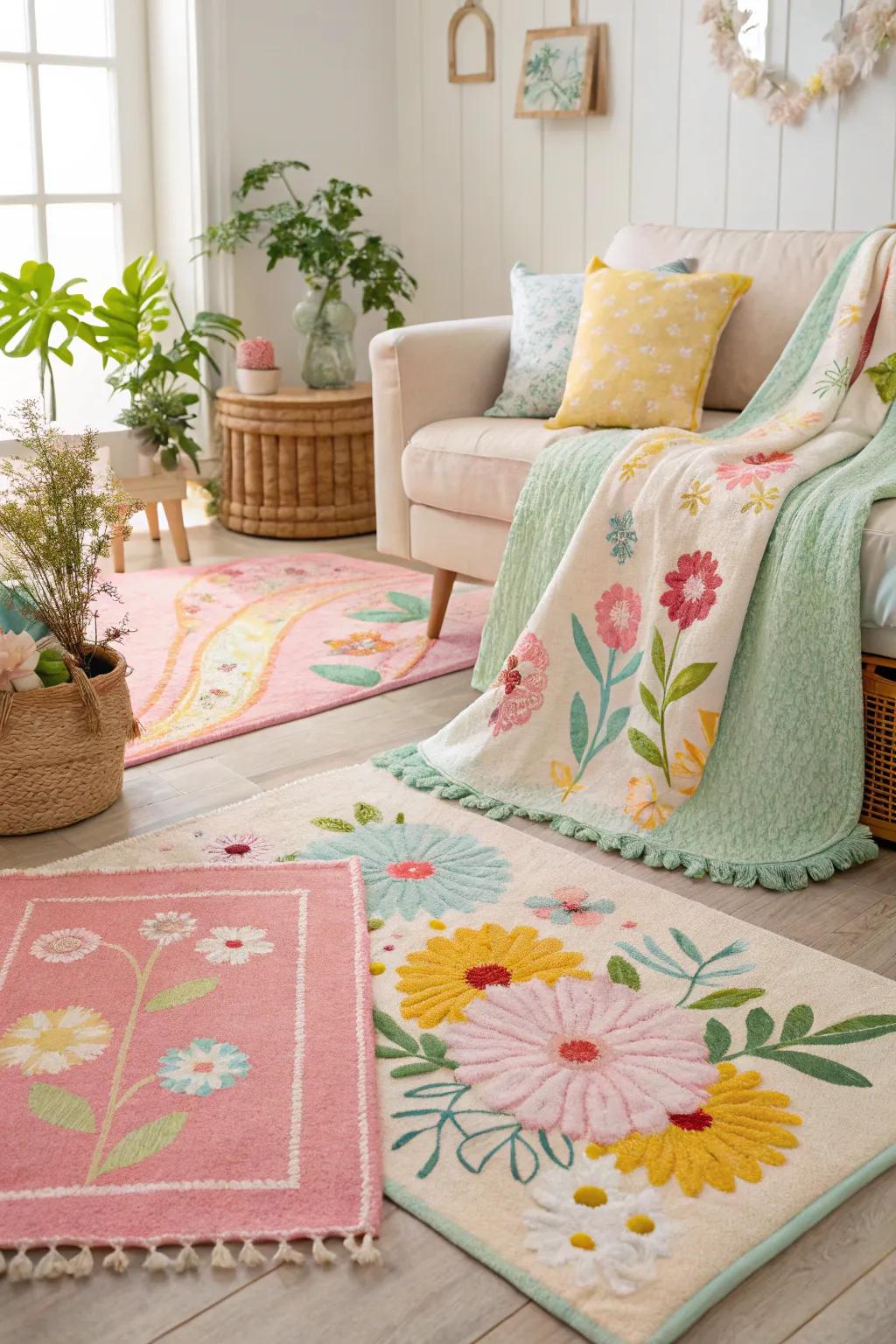 Spring fabrics offer freshness and color to your home.