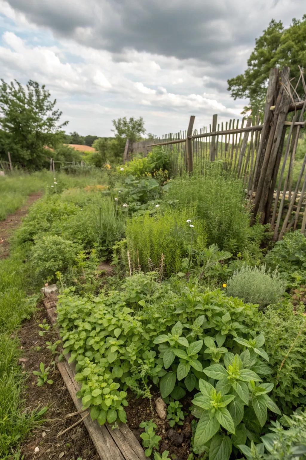 A free tea area, allowing nature to amaze with fresh herbal tastes.