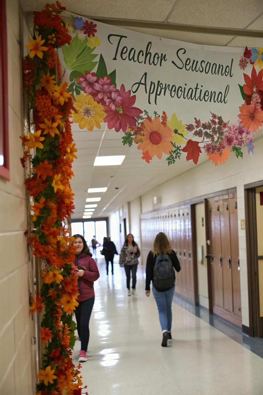 A banner that reflects the beauty of the current season.