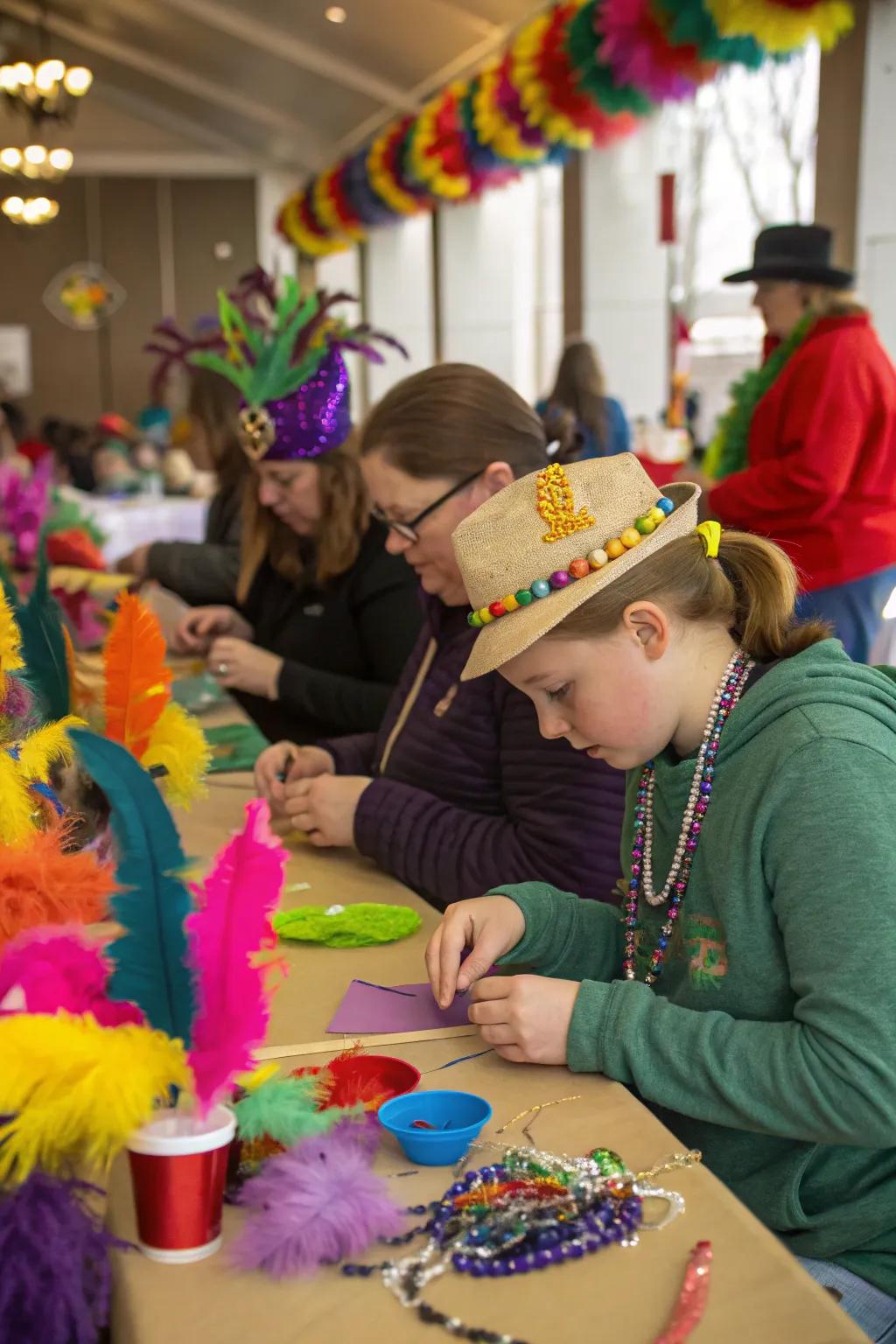 Headwear creation offers a creative and personal touch.