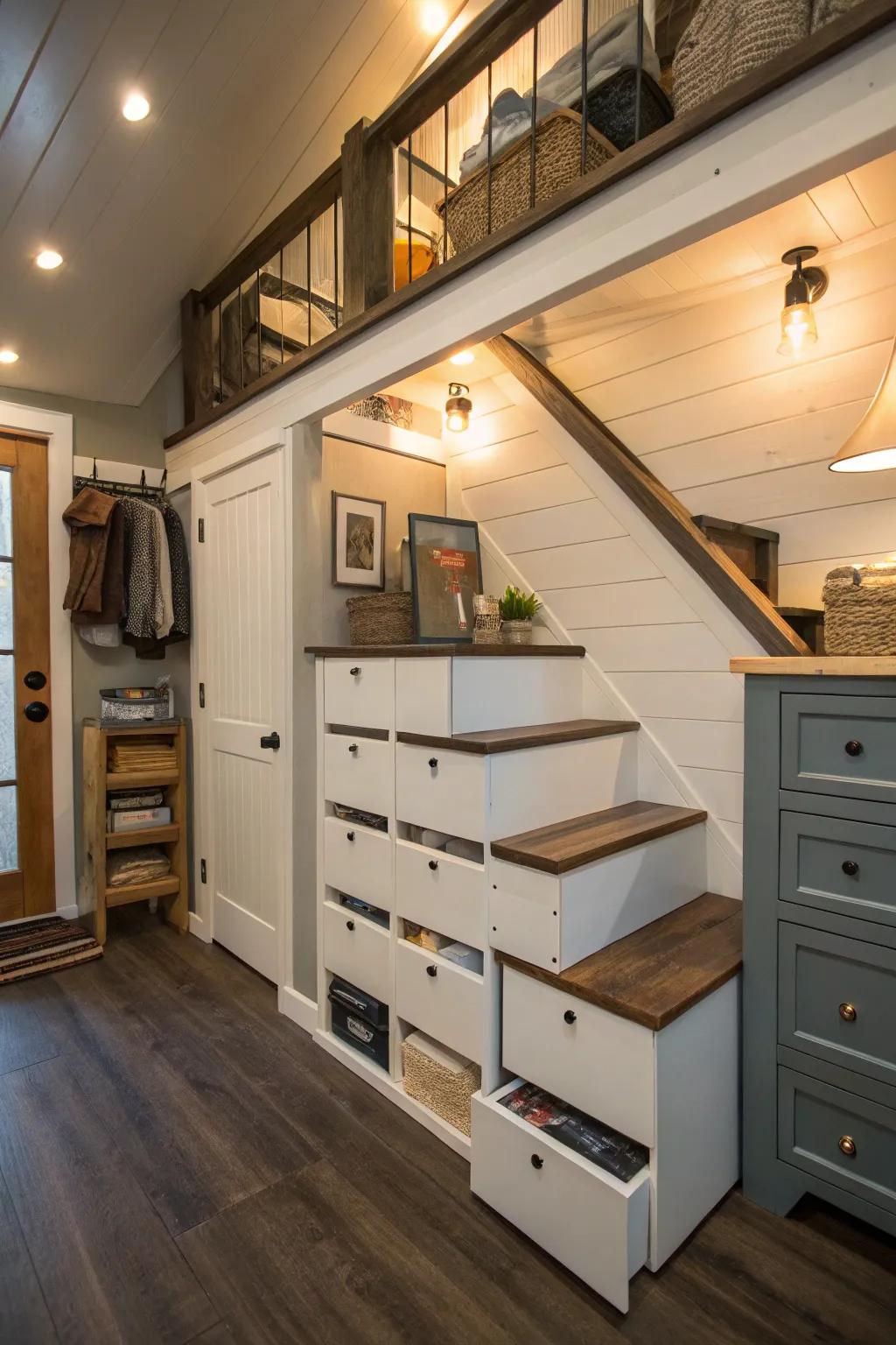 Stairs that store your essentials.