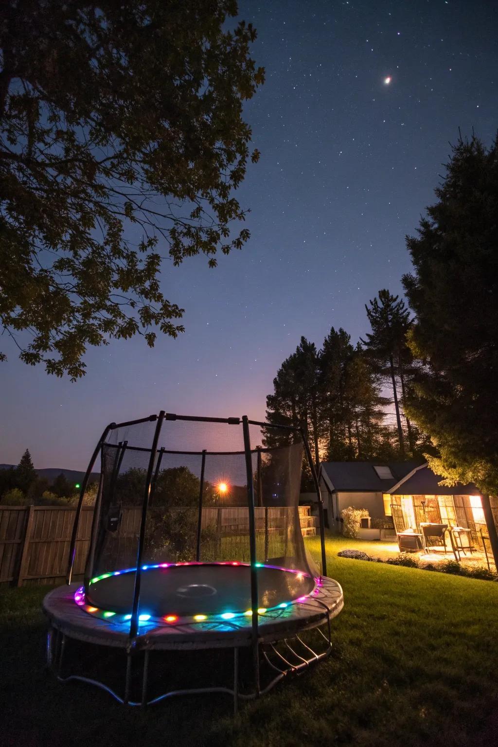 Dynamic interactive illumination adding excitement to a bouncer area.