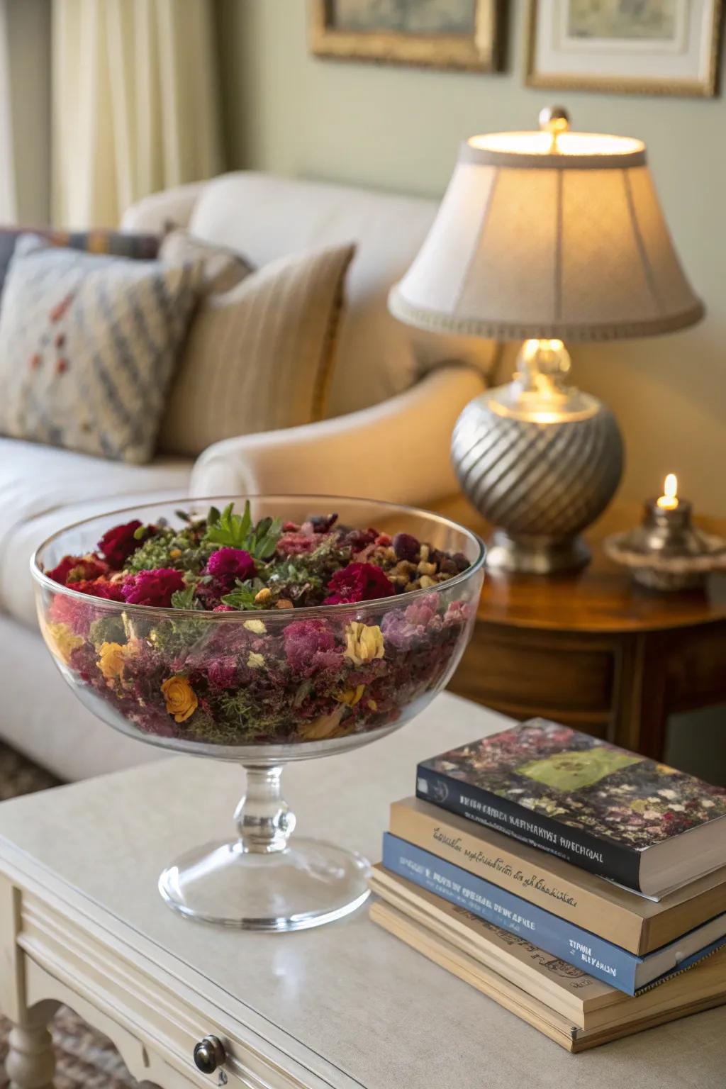 A bowl delivering perfumed essence.