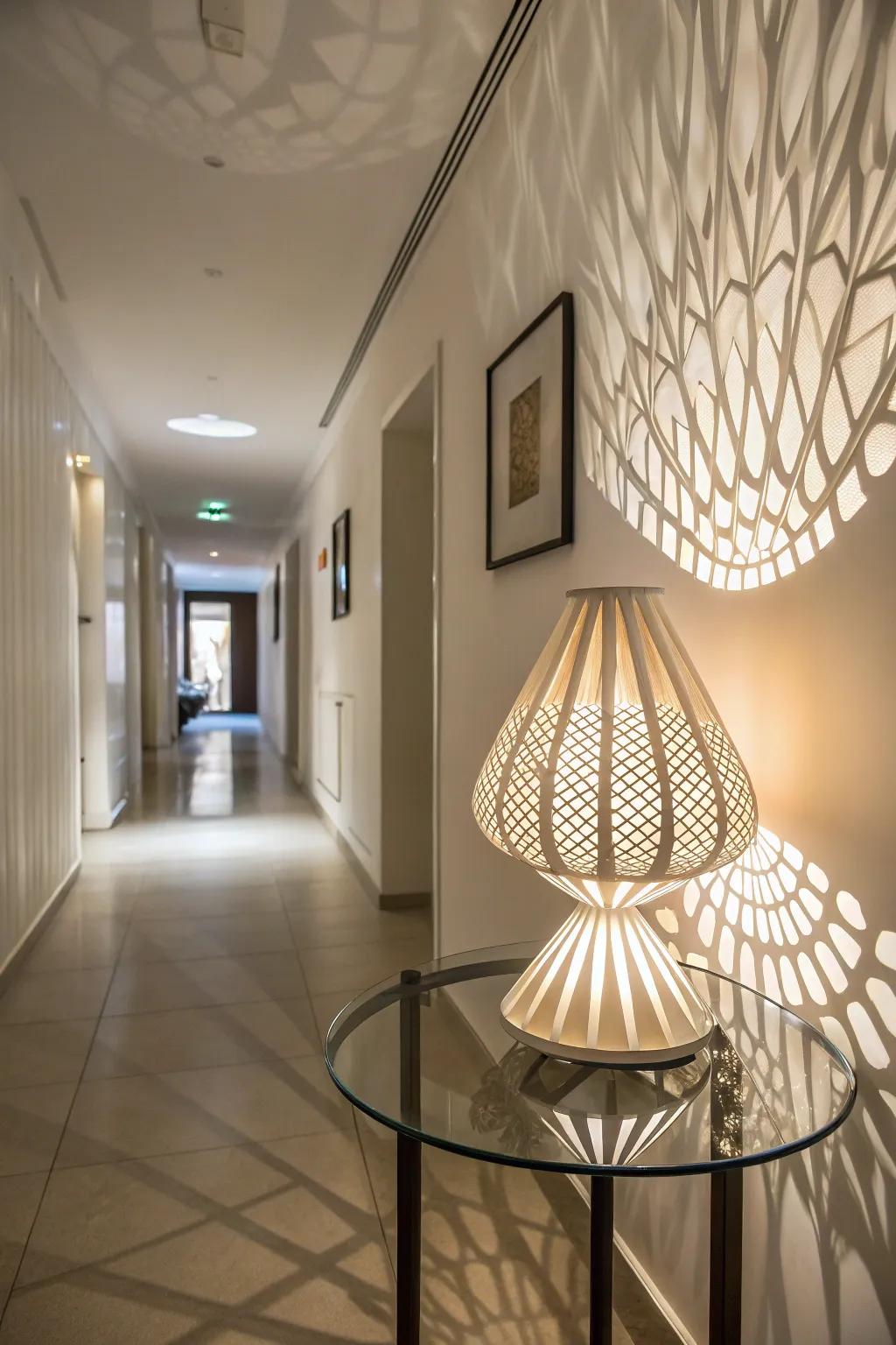 Artistic flair via a paper-folding lamp.