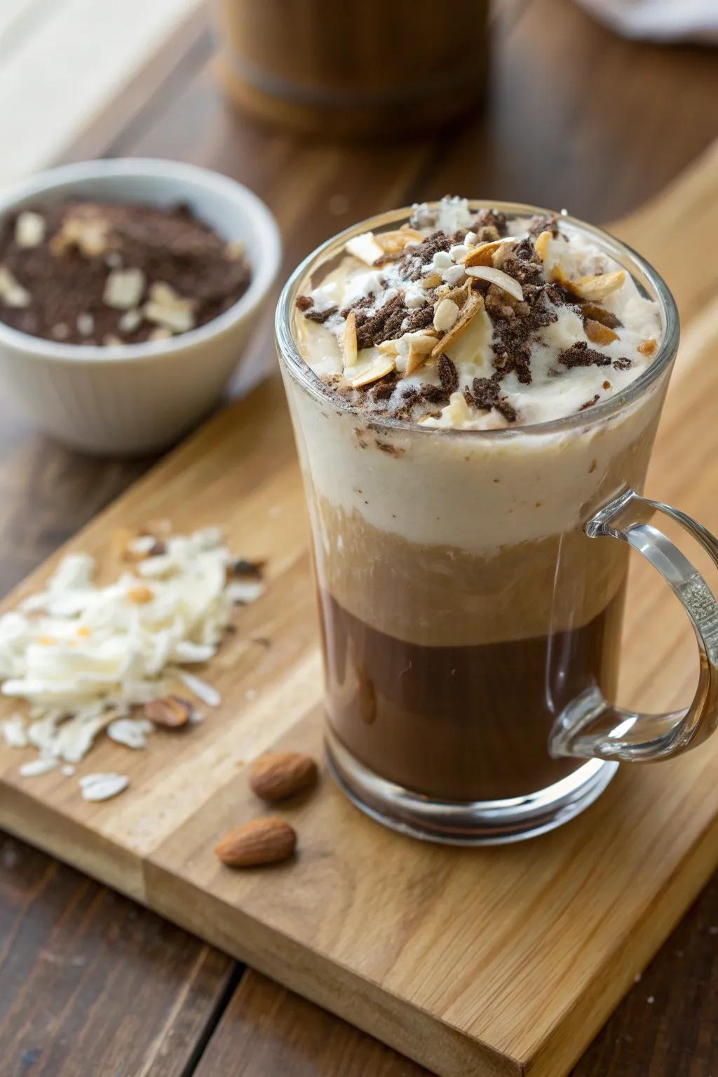 Cocoa Almond Delight Latte: a playful homage to beloved confectionary