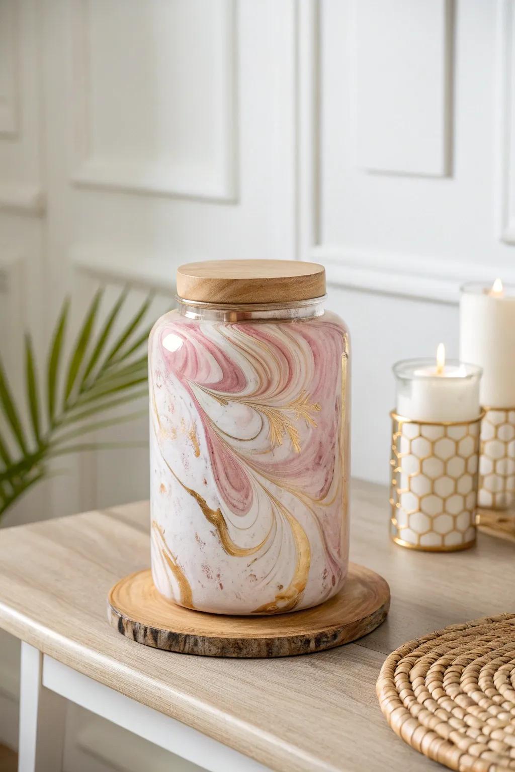 Elevate your Valentine's Day decor with a beautifully stained art vessel—where simplicity meets striking craftsmanship.