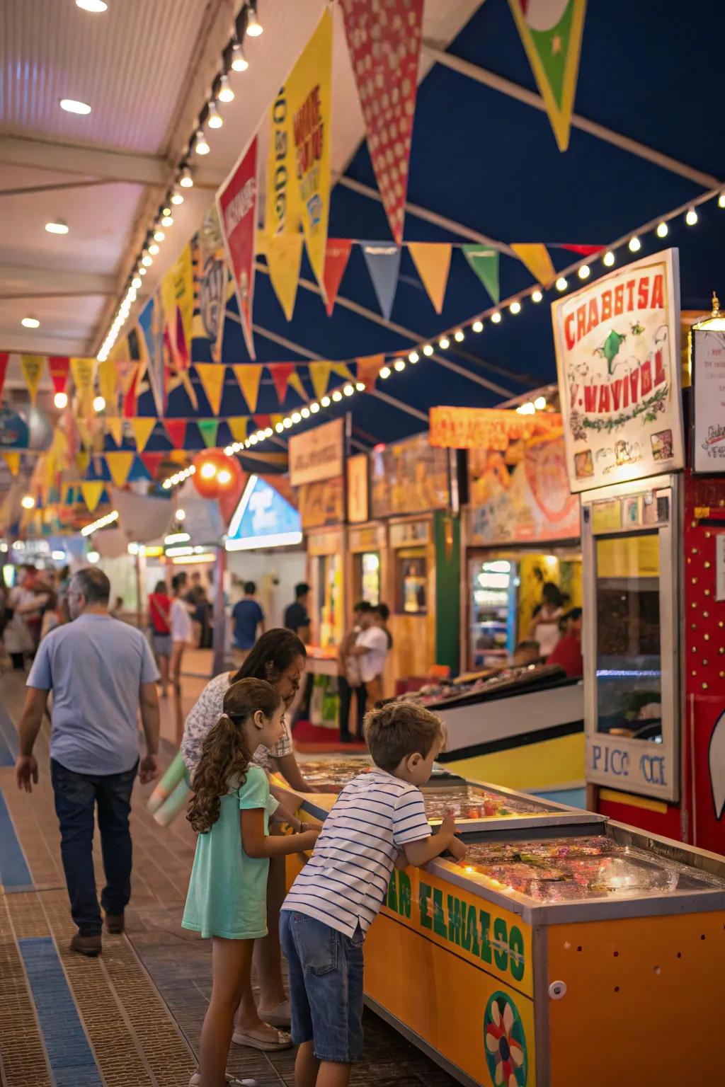 Responsive games adding fun and involvement to the booth.