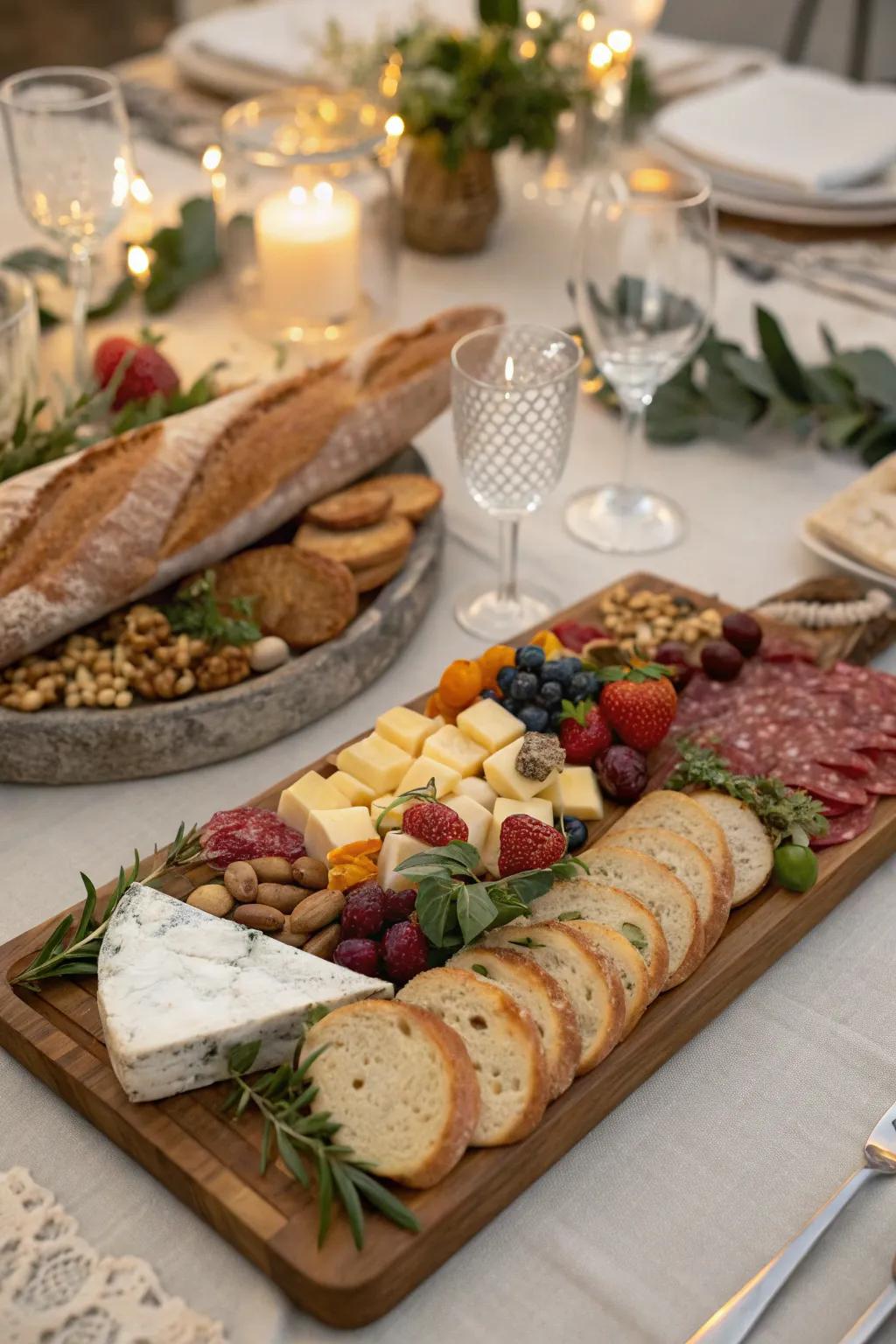Artisanal loaves harmonize exquisitely with charcuterie.