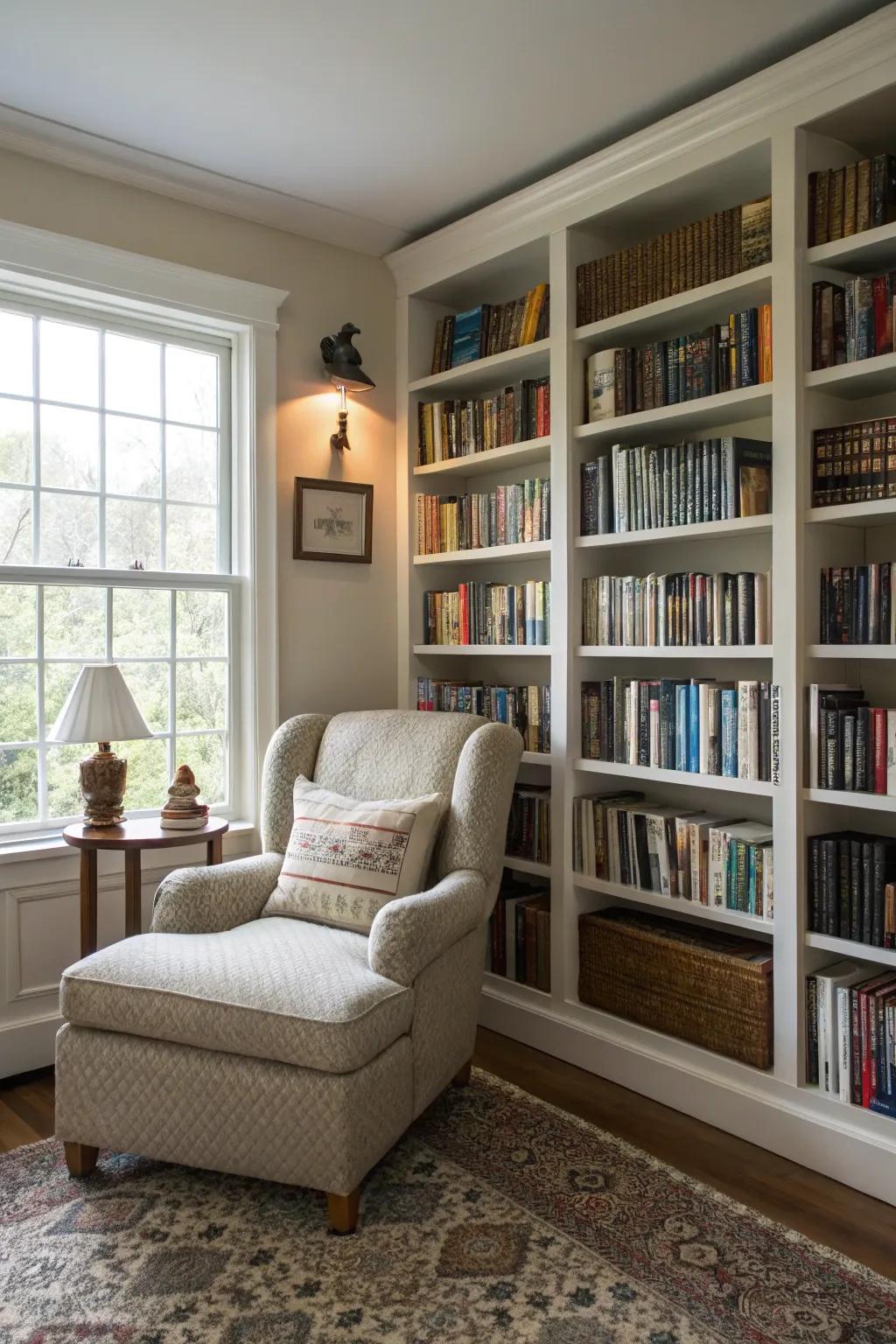 Lose yourself in a personal home book room.