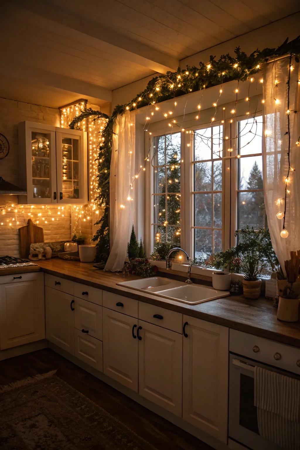 Ethereal radiance instills a magical ambiance within your kitchen.