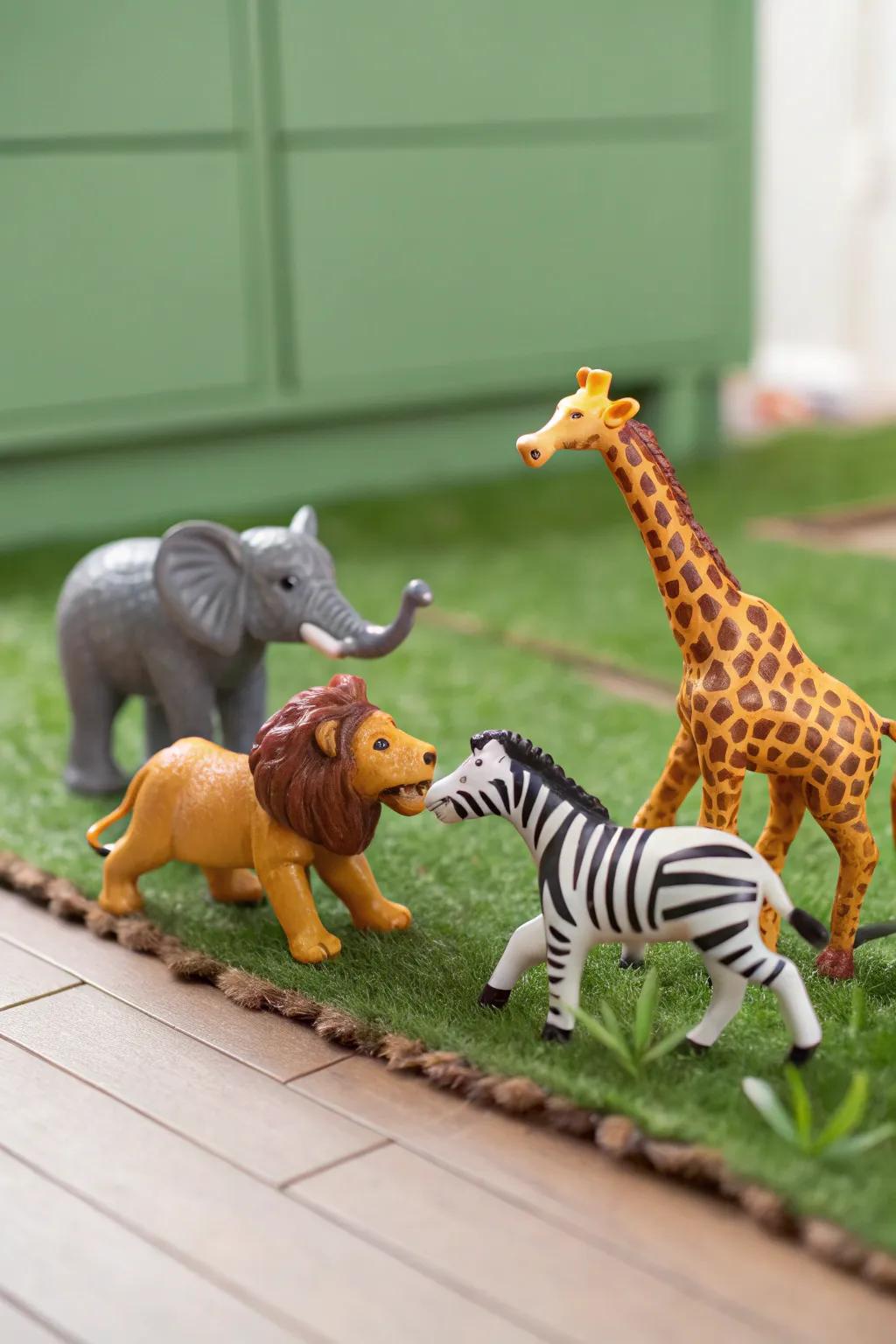Scaled safari creatures spark imagination and joy.