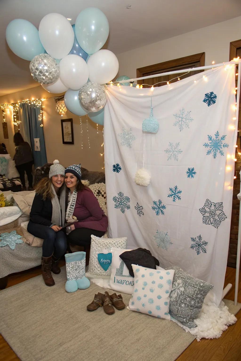 A fun ice piece picture booth for capturing memories.