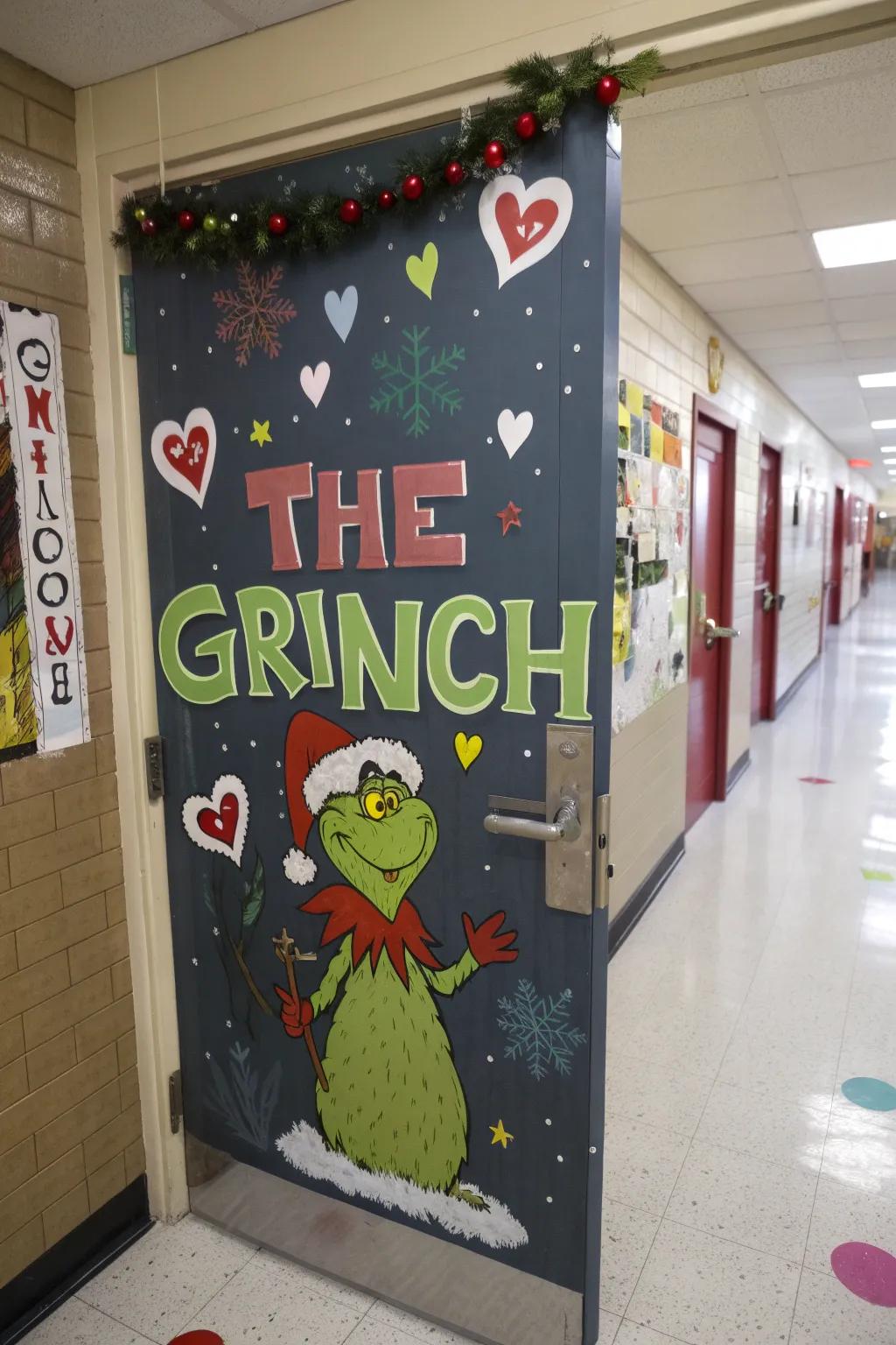 The Grouch conveys a mischievous twist to this winter entry