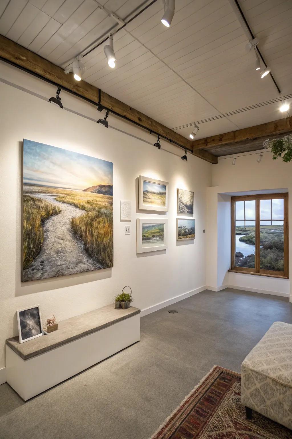 Mindful artistry pieces function as focal points for tranquility.