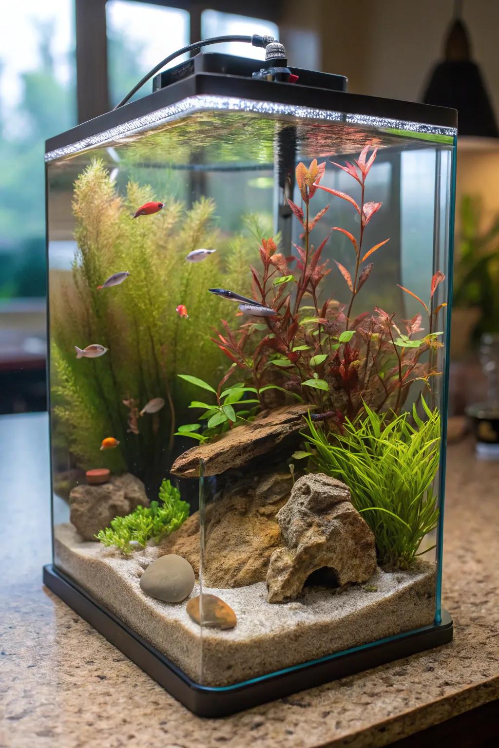 An ecosystem replication creates a true-to-life and educational setup.