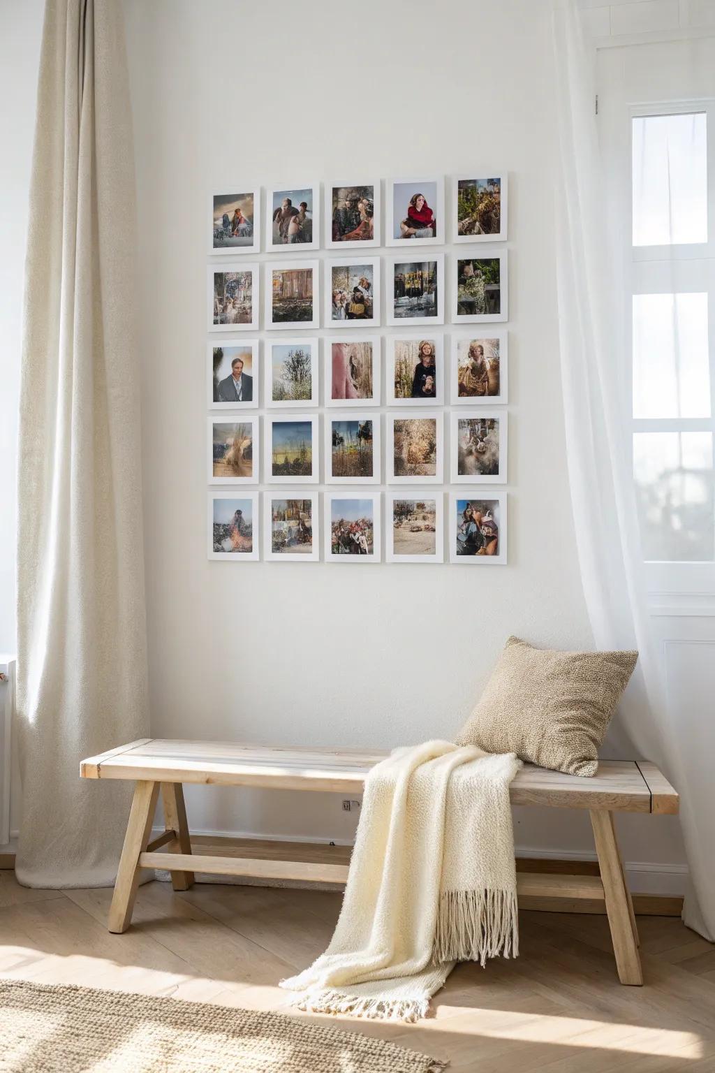 Capture the essence of 100 days with a beautifully curated photo collage that adds a personal touch to minimalist décor.