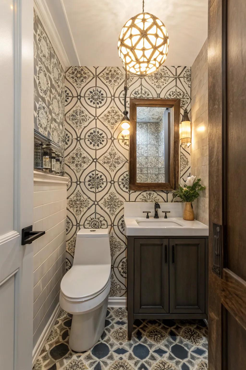 A declaration piece can inject personality into your washroom design.
