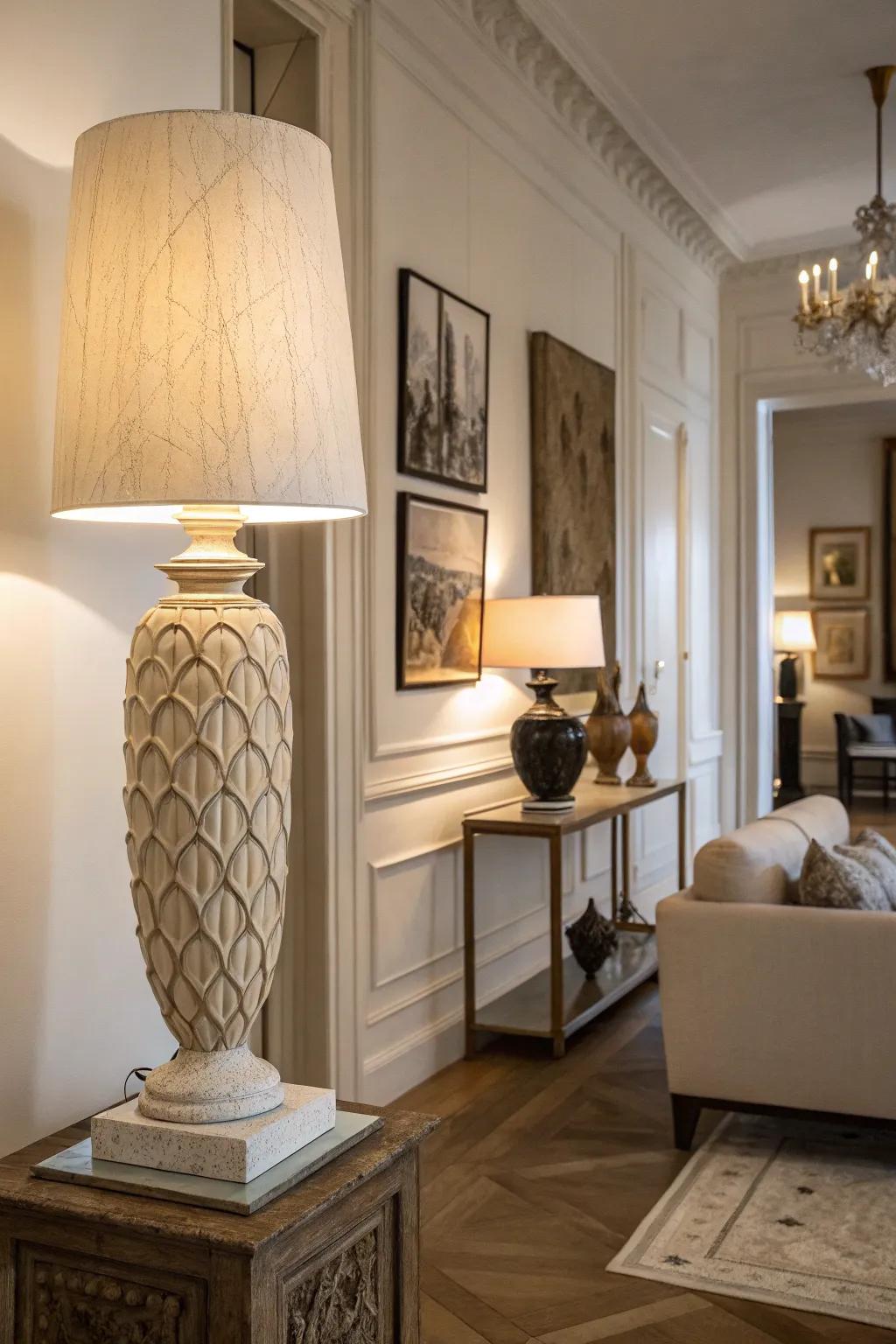Lamps that look like art are both beautiful and useful.
