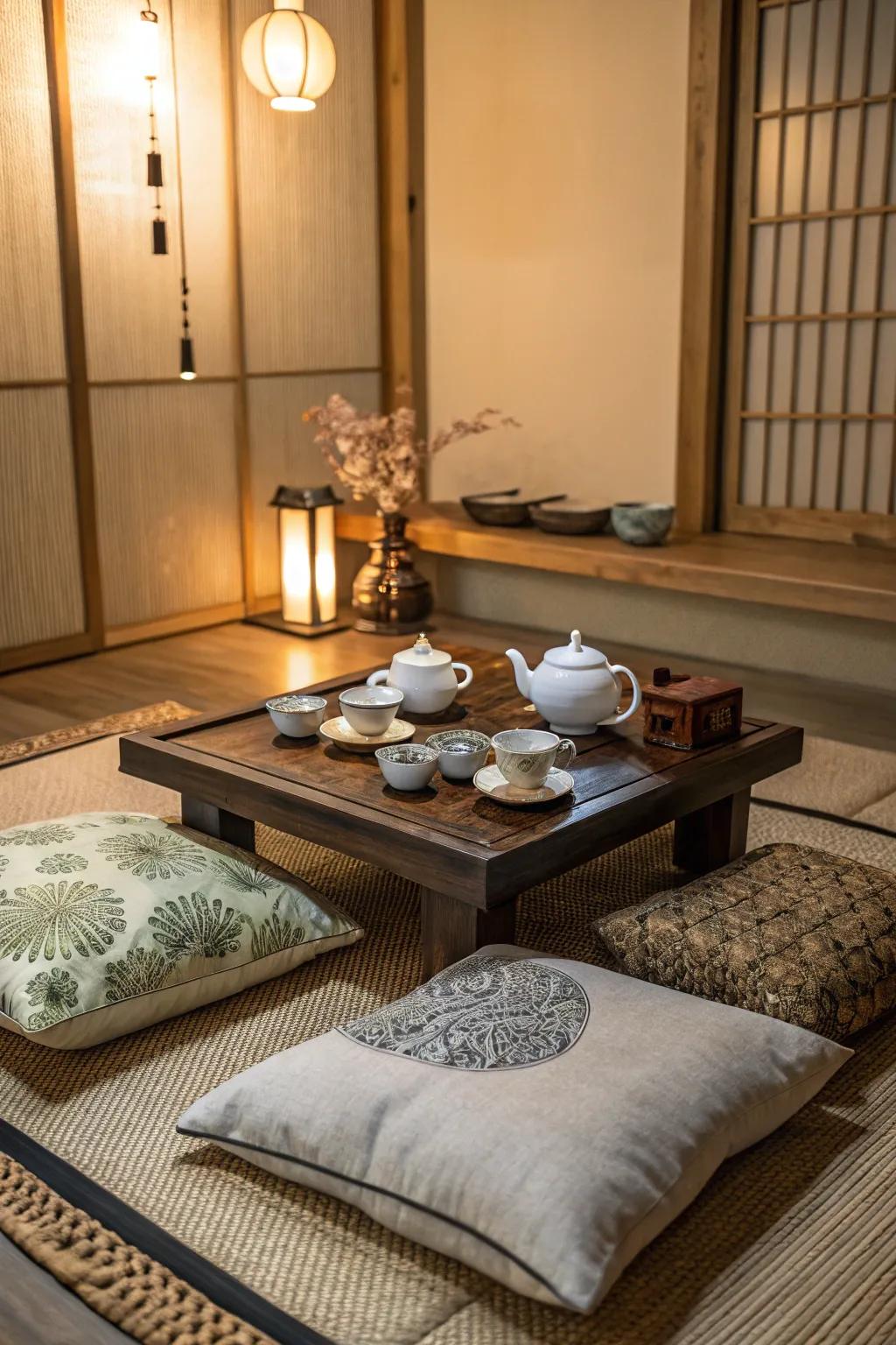 A tea space offering serenity and a touch of tradition.