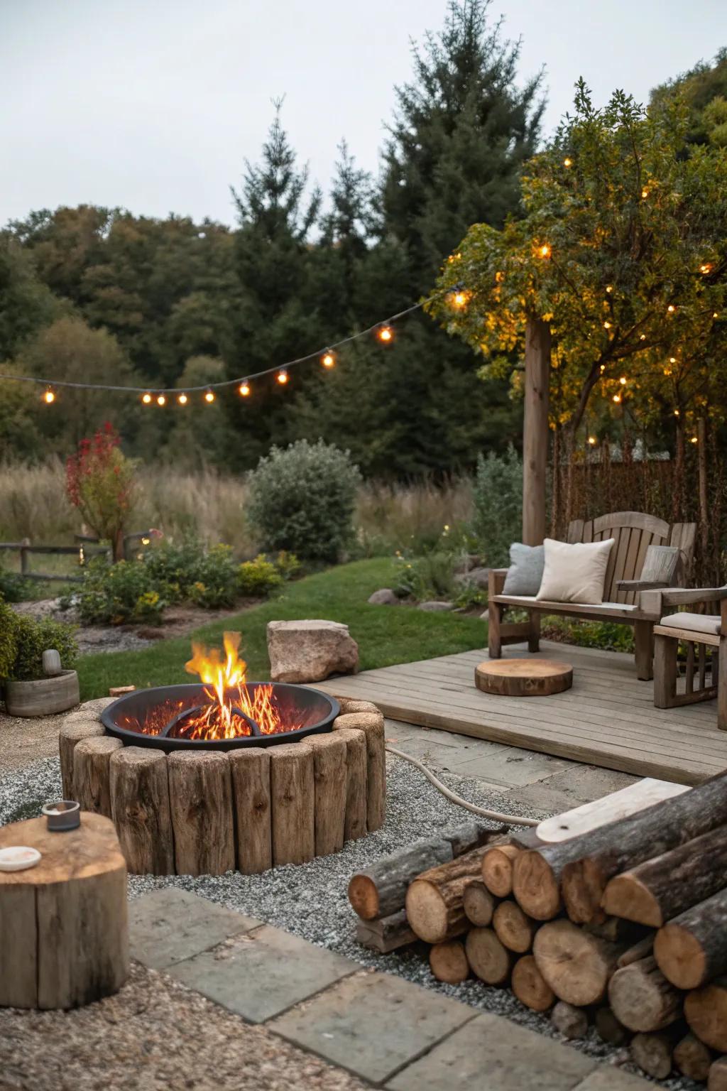 Aged wood accents add a natural and eco-smart touch.