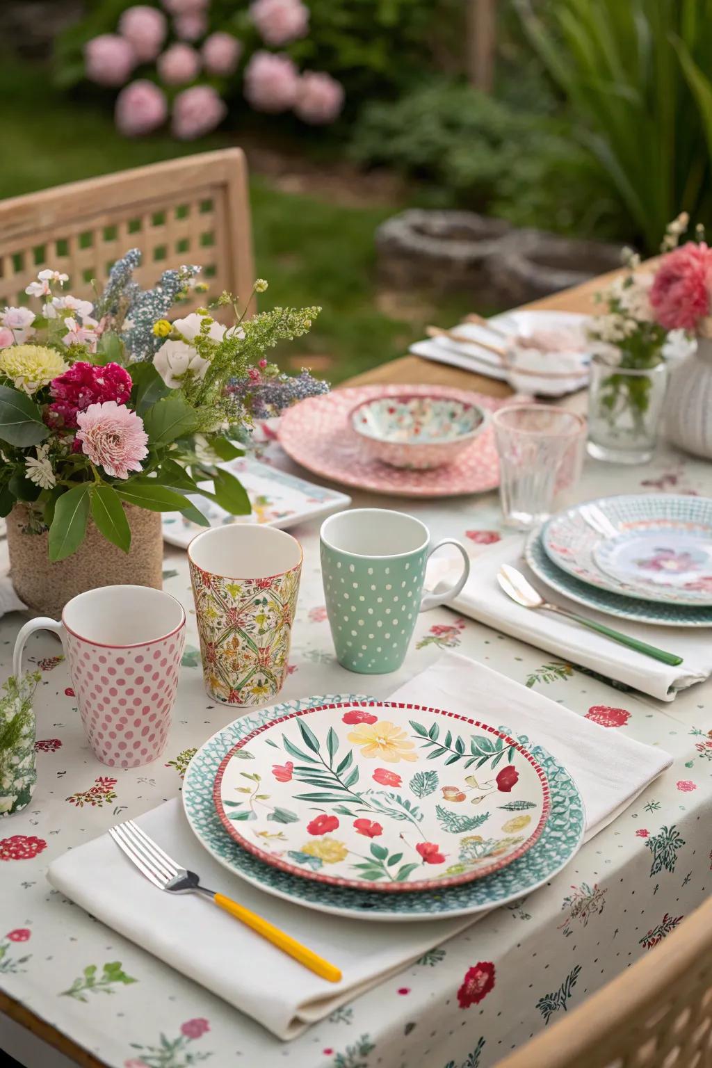 Diverse place arrangements fashion a personalized and dynamic tablescape.