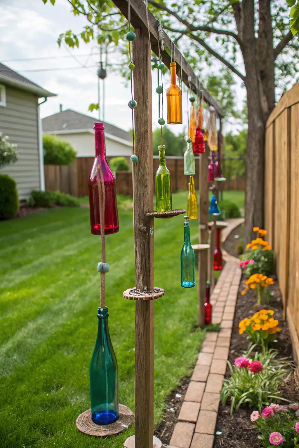 Impart a hint of eccentricity with vibrant jar tree racks.